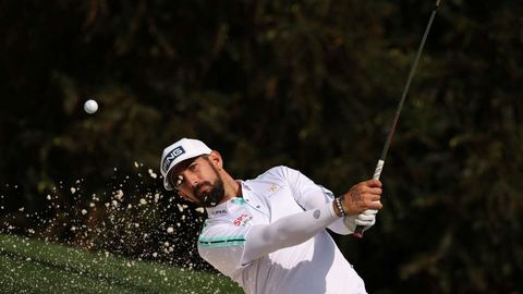 Matthieu Pavon, determined beginner at the launch of the Augusta Masters of golf
